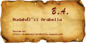 Budaházi Arabella névjegykártya
